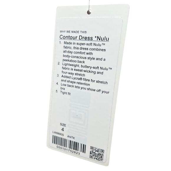 Lululemon Contour Pink Dress Contour Dress Nulu Size 4 NWT - Picture 4 of 6